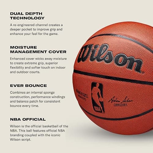 WILSON NBA Authentic Indoor/Outdoor Basketballs - Size 3, Size 6 and Size 7 thumbnail 4