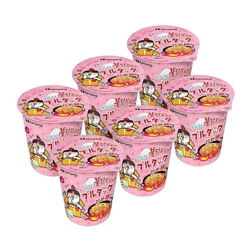 [Samyang] Carbo Spicy Chicken Fried Cup Noodles 80g × 6EA / Korean food / Korean ramen (overseas direct shipment) - Image 1