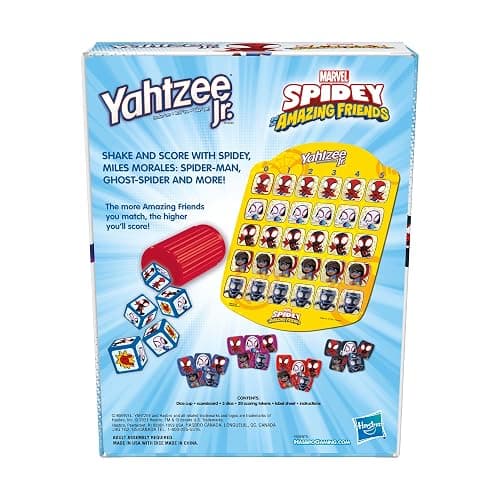 Hasbro Gaming Spidey and His Amazing Friends Yahtzee Jr.Marvel Edition Board Game for Kids, Ages 4 and Up (Amazon Exclusive) thumbnail 2