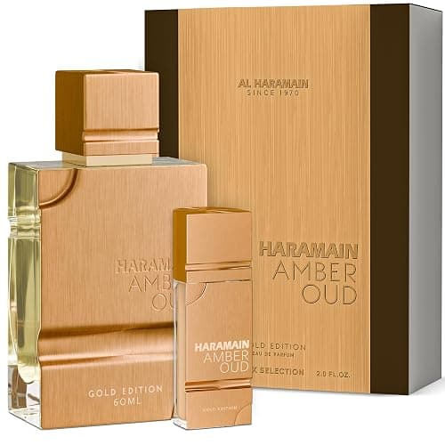 Al Haramain Amber Oud Gold Edition Eau De Parfum Spray 60ml + ATOMIZER – Unisex Perfume Arabian Perfumes for Women & Men – Long-Lasting Sweet Fragrance Arabic Cologne – Men & Women's Gift (2 oz.) - Image 1
