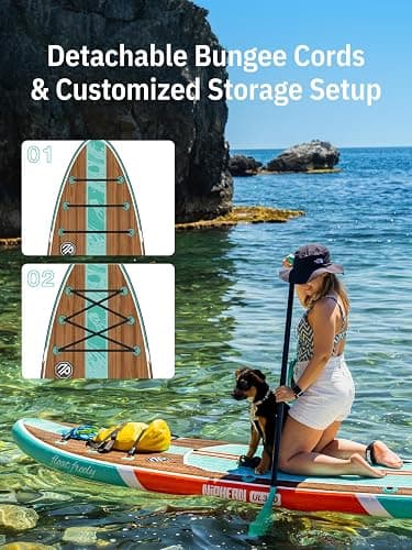 Niphean Inflatable Stand Up Paddle Board with SUP Accessories, Anti-Slip EVA Deck, 10’6’’ Inflatable Paddle Boards for Adults & Youth of All Skill Levels thumbnail 7