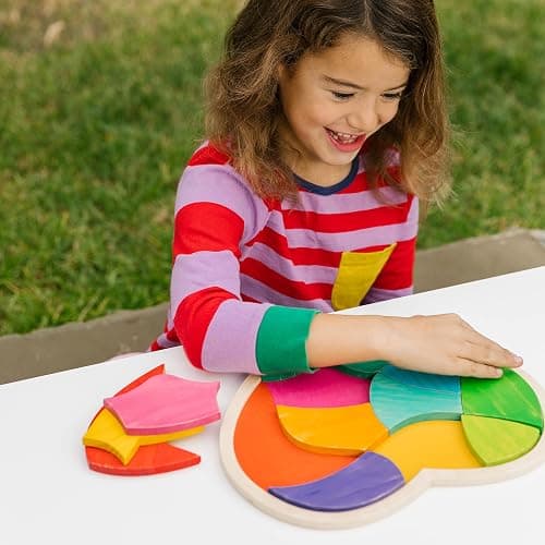 THE FRECKLED FROG Heart Full of Colors Puzzle | 10 Pieces | Wooden Puzzle for 1+ Year Old | Includes Solution | Calm Puzzle thumbnail 4