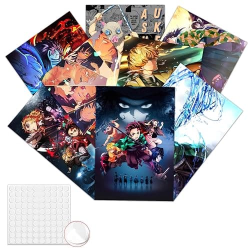 Babymiu Anime Wall Poster 8-Pack 11.5 x 16.5 INCH,Anime Gifts Merch Party Supplies Unframed Version HD Printing Poster for Room Club Wall Art Decor. - Image 1
