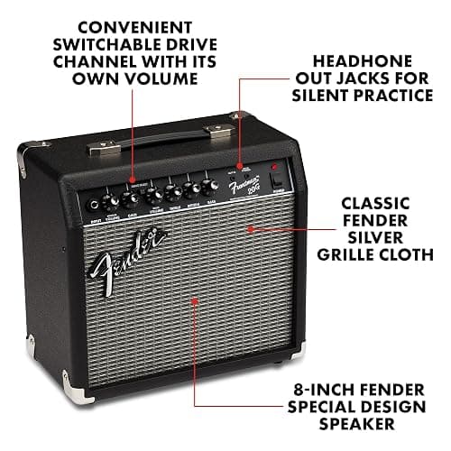 Fender Frontman 20G Guitar Amp, 20 Watts, with 2-Year Warranty 6 Inch Fender Special Design Speaker, 10x16x16 inches thumbnail 2