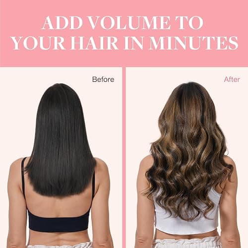 GOO GOO Clip in Hair Extensions Real Human Hair, Remy Human Hair Extensions Clip ins for Women, Natural Human Hair, 22inch 120g 7Pcs, 1B/6/1B Balayage Natural Black to Chestnut Brown thumbnail 6