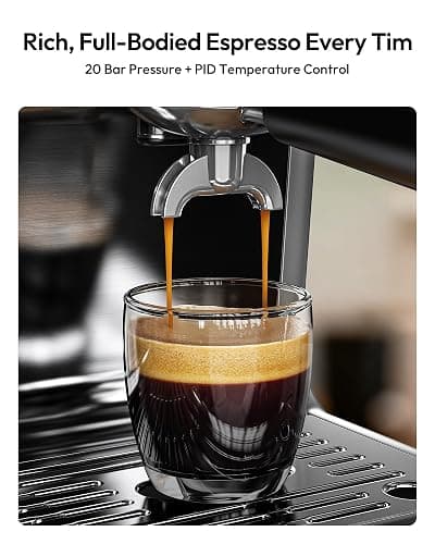 EUHOMY Espresso Machine with Grinder, 20 Bar Coffee Maker with Milk Frother Steam Wand, Professional Expresso Coffee Machines with Removable Water Tank, Latte & Cappuccino Machine for Home Barista thumbnail 3
