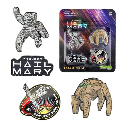 Project Hail Mary 4-Piece Enamel Pin Set | Officially Licensed | Badge Accessories For Lanyard, Backpack, Clothes - Image 1