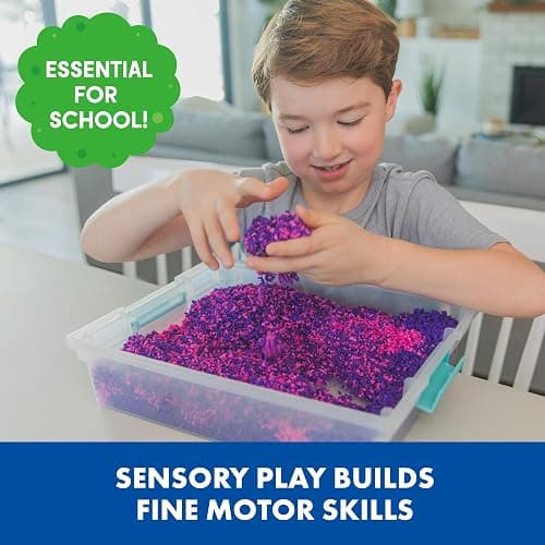 Educational Insights Pluffle® Mini 8-Pack - Sensory Bin Foam Set, No Mess Alternative to Sand Toys & Slime for Toddlers at Home or in The Classroom, Fun Sensory Table Filler, Gift for Kids Ages 3+ thumbnail 5