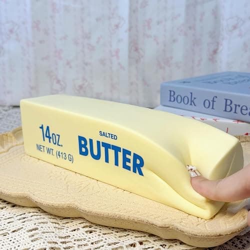 9.5 Inch Butter Squishy,Large Slow Rising Squishy，Sticky Butter Sticks Squeeze Toy,Valentine's Day Gift,Party Favor Gift thumbnail 5