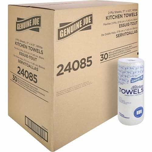 Genuine Joe Kitchen Paper Towels,11" x 4.5", 2-Ply, 170 Sheets/Roll, 30 Count - Image 1