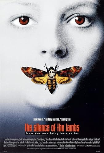 THE SILENCE OF THE LAMBS Movie Poster RARE Hannibal Lecter Anthony Hopkins 24x36 inch - Image 1