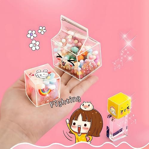 shaguanchang 5PCS Nano Tape Bubble Kit for Kids, Nano Bubble Tapes Kit with Glitter, Clay, Cute Stickers and Accessories Tools, Nano Tape Crafts for Kids Teens Girls thumbnail 5