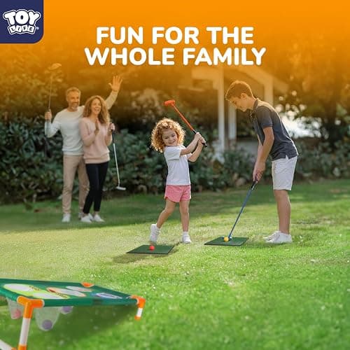TOY Life Golf Cornhole Game Golf Corn Hole Set Chipping Golf Game Adults Kids Backyard Golf Game Golf Yard Corn Hole Game Golf Training Equipment Chipping Outdoor Indoor Golf (NO Club Included) thumbnail 6