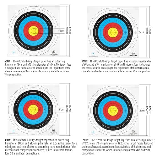 KAINOKAI Competitive Archery Targets Paper Compound Bow Target Paper 40cm/60cm/80cm thumbnail 2