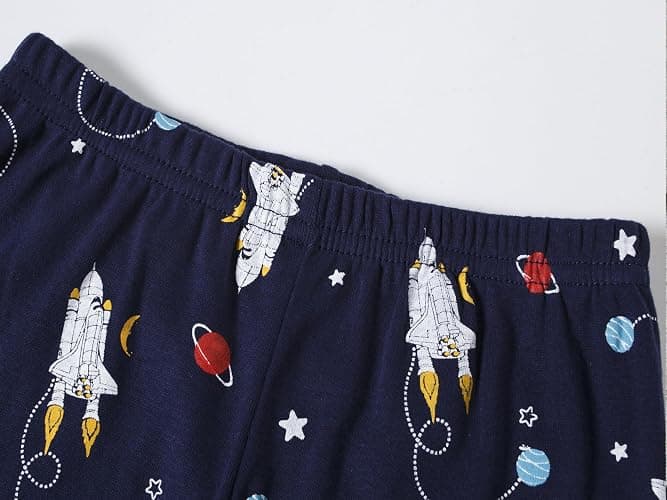 Dolphin&Fish Boys Pajamas 4Piece Toddler Kids Pjs Sets Cotton Toddler Clothes Sleepwears thumbnail 6