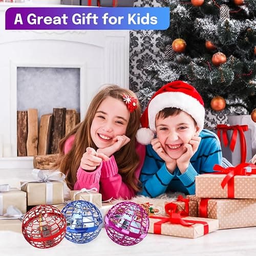 MERRYHOME 2025 Flying Orb Ball Toy: Boomerang Hover Ball Flying Toys, Magic RGB Lights Controller Mini Drone, Floating Ball Toy Fly Spinners Cool Stuff for Kids Adults Birthday Gift (Pink) thumbnail 4