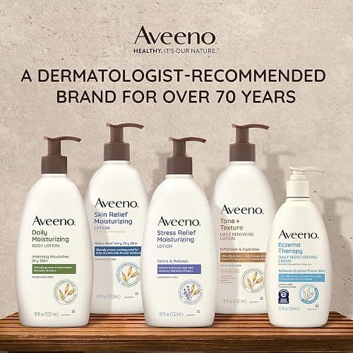Aveeno Daily Moisturizing Body Lotion for Dry Skin with Prebiotic Oat, Fragrance & Paraben Free, Non-Greasy, Non-Comedogenic, for Sensitive Skin & 48-Hour Moisturizer 18 Fl Oz thumbnail 8