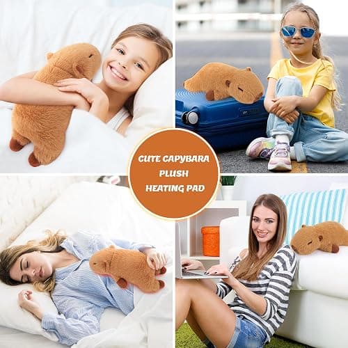 Capybara Stuffed Animal Plush Pillow Toys for Kids and Adults-1.8lb Cuddly Soft Cute Body Pillow Stuffed Animals Bedtime Birthday Gift for Women Kids thumbnail 3
