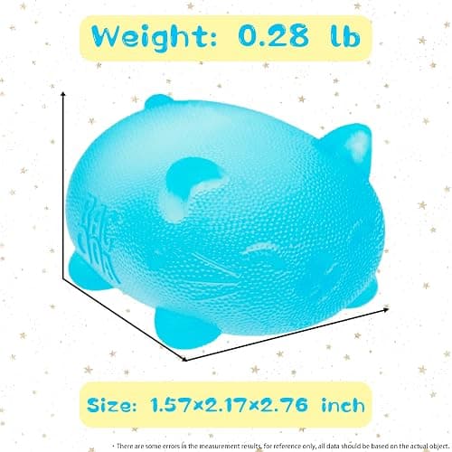 Stress Cat Toy, Sensory Fidget Toy, Sugar Filled Squishy Toys for Kids Stress Relief - High Density Squeeze Balls for Students Calming - Ultra-Soft Decompression Venting Toys thumbnail 6