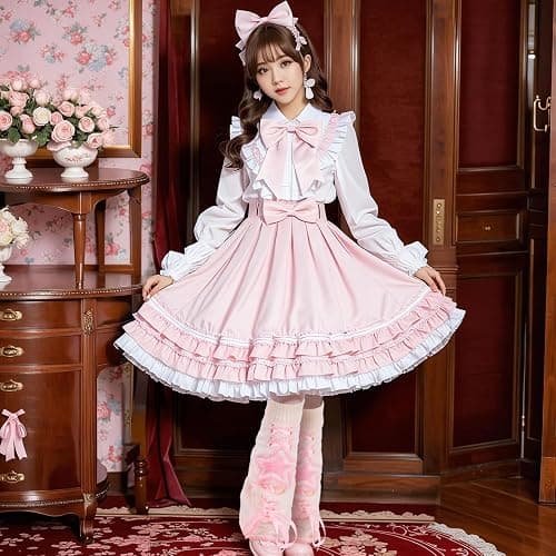 Junely 2 Pairs Leg Warmers for Women Kawaii Leg Warmer Cute Legwarmers Japanese Socks Halloween Goth Emo Gyaru Accessories thumbnail 4