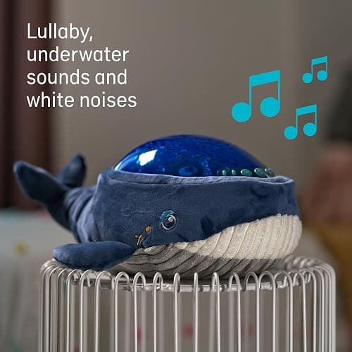 Angelcare Bobbi The Whale Ceiling Night Light Projector for Babies and Kids, Sleep Soother with Adjustable Volume Lullabies, White Noises, 3 Night Light Intensities thumbnail 5