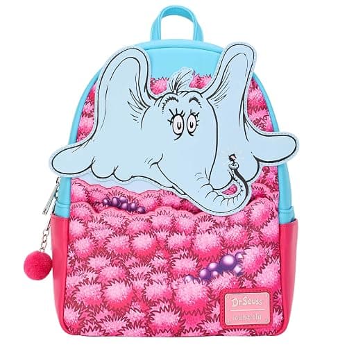 Loungefly Dr Seuss Horton Hears A Who Floral Elephant Double Strap Shoulder Bag Mini Backpack - Image 1