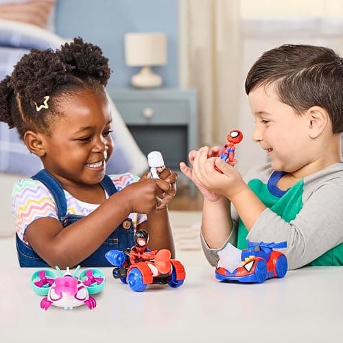 Marvel Spidey and his Amazing Friends Action Figure and Toy Vehicle 3 Pack, 3 Poseable 3-Inch Figures, 3 Vehicles, 3 Accessories, Super Hero Toys, 3+ thumbnail 4