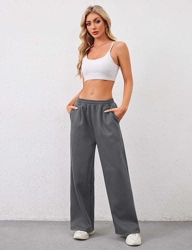 Livtany Women’s Straight Leg Graphic Bow Print Sweatpants Wide Leg Elastic Waistband Lounge Pant Lounge Joggers with Pockets thumbnail 3
