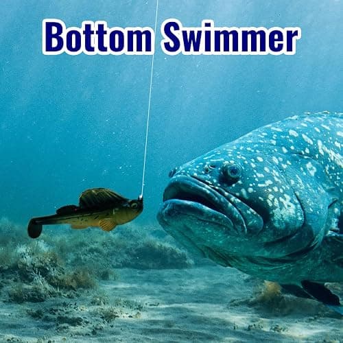 CASTSTRIKE Soft Fishing Lures 5pcs Kit with Tackle Box Weedless Paddle Tail Swimbaits for Bass Trout Crappie Walleye Freshwater Saltwater Life Like Action Durable Plastic Sharp Hooks thumbnail 2