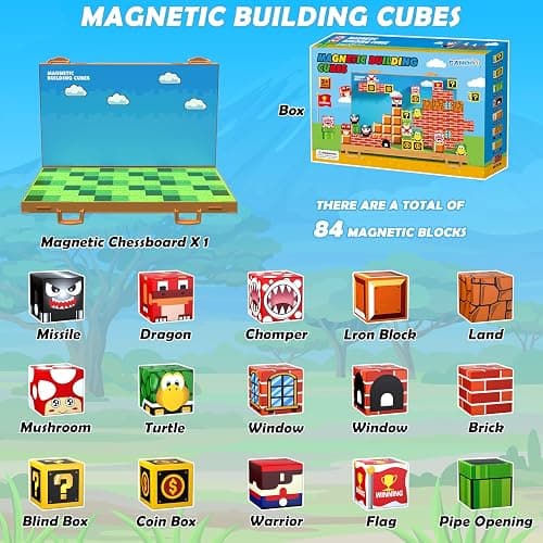 Magnetic Blocks, Build 3D Magnet Building Toys World with Magnetic Tiles, Foldable Magnet Board, STEM Sensory Toy for Kids, Toy Building Sets Gifts for Age 3 4 5 6-10 Year Old Boys Girls thumbnail 2