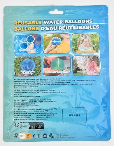 SOPPYCID Reusable Water Bomb balloons, Summer Toy Water Toy for Boys and Girls, Pool Beach Toys for Kids ages 3-12, Outdoor Activities Water Games Toys Self Sealing Water Splash Ball for Fun(16Pack) - 16Pack thumbnail 9