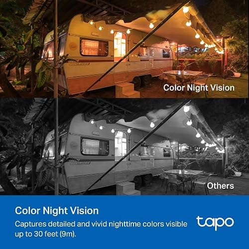 TP-Link Tapo Wire-Free Indoor/Outdoor Security Camera, 2K 3MP, Up to 180 Days of Battery Life, Smart Person Detection, SD/Cloud Storage, Spotlight Color Night Vision, No Hub Needed (Tapo C410) - BatteryCam - 2K 3MP thumbnail 4
