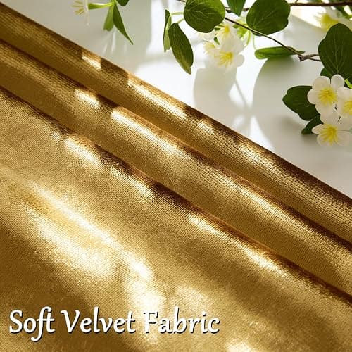 GIGIZAZA Gold Velvet Pillow Covers 16x16, Set of 2 Couch Throw Decorative Pillow Covers Soft Modern Living Room Square Cushion Fall Pillowcases thumbnail 3