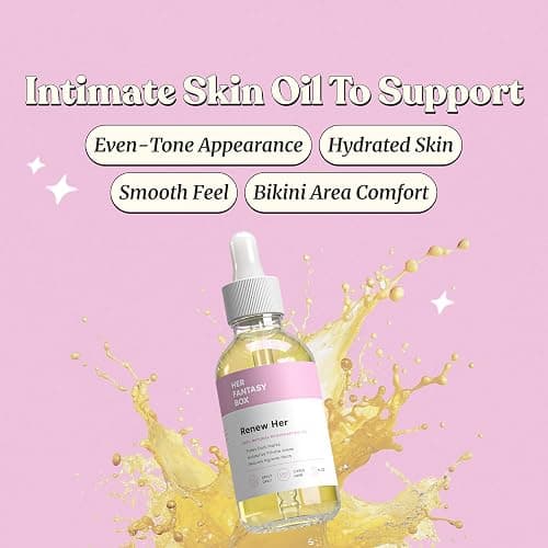 Her Fantasy Box Renew Her | Natural Rejuvenating Yoni Oil for Dark Spots, Ingrown Hair, and Skin Brightening - Nourishing, Moisturizing Formula for All Skin Types thumbnail 2