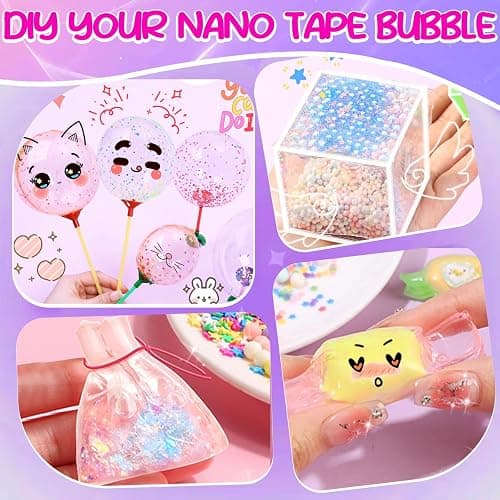 ZiZa Nano Tape Bubble Kit for Kids, Nano Tape Squishy Maker Making Kit, Birthday Toys Gifts for 4 5 6 7 8 9 10 Year Old Girls Girl, Kids Toys for Girls 4-6 6-8 8-10 10-12 thumbnail 4