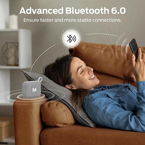 Monster Cube 1 Portable Bluetooth Speaker, IPX7 Waterproof, Bluetooth 6.0, 20H Playtime, Powerful Stereo Sound, Speaker for Home, Outdoors and Travel, Grey thumbnail 7