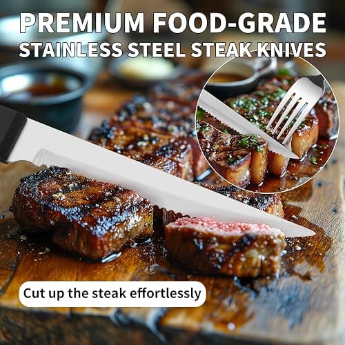 53PCS Silverware Set for 8 with Flatware Drawer Organizer, Stainless Steel Cutlery Set with Steak Knives, Include Spoons and Forks Set & Serving Utensils, Mirror Polished, Silver - 53-Piece - Silver thumbnail 5