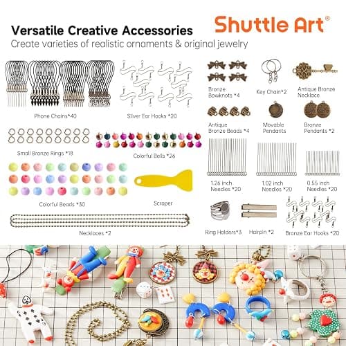 Shuttle Art 112 Colors Polymer Clay Kit, Oven Bake Clay for Kids, 20 Sculpting Tools, 16 Accessories, Non-Toxic, Non-Sticky DIY Crafts for Kids Adults thumbnail 5