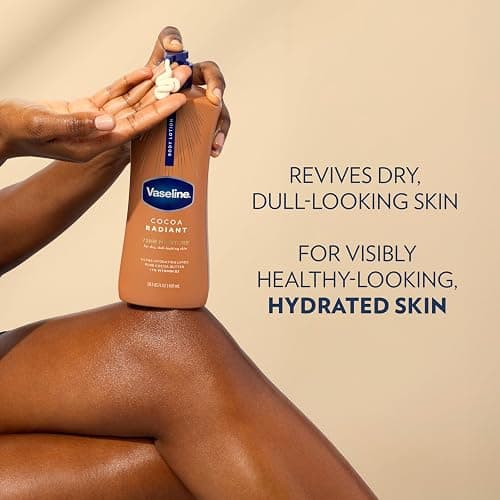 Vaseline Cocoa Radiant Body Lotion for Dry Skin + Cocoa Butter 20.3oz 3ct | Body moisturizer provides 72HR moisture with Ultra-Hydrating Lipids & Pure Cocoa Butter for a healthy glow, Intensive Care thumbnail 6