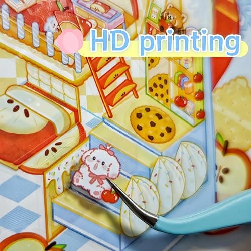 20 Sets DIY 3D House Stickers Scene Collection Book for Children Adults - Magic House, with Tweezers Make Your Own House Stickers Therapy for Adult Relief Stress thumbnail 5