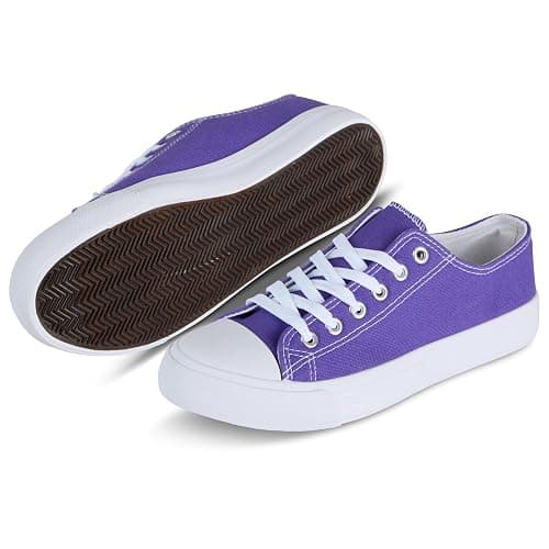hello basics Canvas Shoes for Women Casual Low Top Sneakers Fashion Womens Tennis Shoes for Everyday Wear - Image 1
