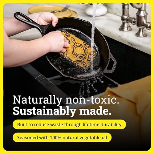 Lodge Seasoned Cast Iron Skillet - Quality Frying Pan for the Stove, Oven, Grill & Campfire - Includes Silicone Hot Handle Holder - Non-Toxic, Nonstick & Long-Lasting - 12 Inches thumbnail 8