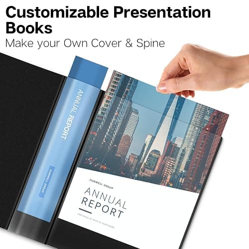 Dunwell Presentation Binder 48-Pocket, Displays 96 Pages, 8.5x11 Portfolio Binder with Plastic Sleeves, Storage and Organizer for Documents, Photos, Kids Artwork, Projects, Recipes (Black) thumbnail 3