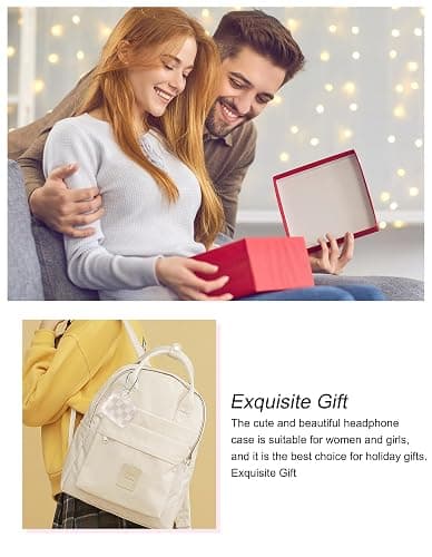 Aitipy Compatible with Airpods 2nd 1st Generation Case, Cute Off-White Chessboard Aesthetic Design with Carabiner, Soft TPU Skin Anti-Scratch Shockproof Protective Cover for Women Girls thumbnail 5