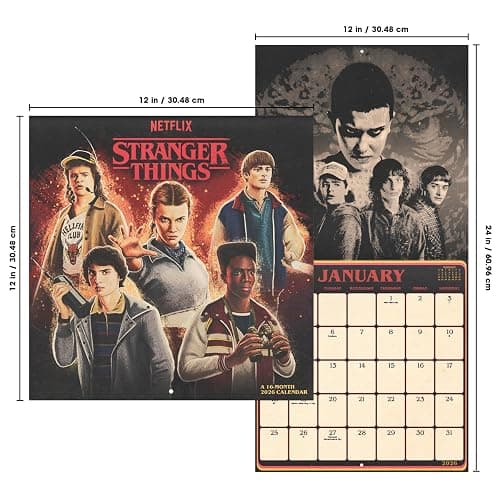 2026 Stranger Things 5 Wall Calendar thumbnail 6