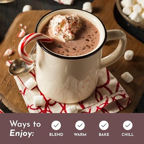 Superfood Hot Chocolate | 25 Servings | With Grass-fed Collagen, Organic Cacao, Cinnamon, Ashwagandha, Turmeric & Lion’s Mane | No Sugar Added | Supports Gut Health, Immunity & Cognitive Function* thumbnail 5