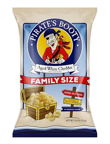 Pirate's Booty Aged White Cheddar Cheese Puff/s, Gluten-Free, Kids Snacks, 10oz - Image 1