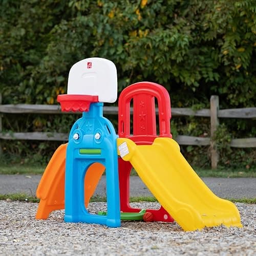 Step2 Game Time Sports Climber, Kids Indoor/Outdoor Playset, Backyard Playground Set, Slide, Climbing Wall, Basketball Hoop, Outside Jungle Gym, For Toddlers 2-6 Years Old thumbnail 2