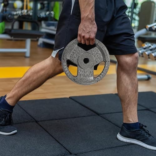 Cast Iron 1-Inch Standard Weight Plate for Strength Training & Weightlifting, Multiple Weights Available thumbnail 7