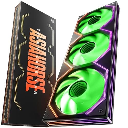 AsiaHorse Matrix Pro 360mm PC Case Fan, Integrated 3-in-1 ARGB PWM Radiator Fan with 88 LEDs, 2000 RPM Hydraulic Bearing, 5V 3-Pin Sync, Triple Zone Lighting Control Black - Image 1